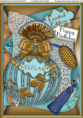 Aquamarine Birthday Perfume A4 Picture Sheet