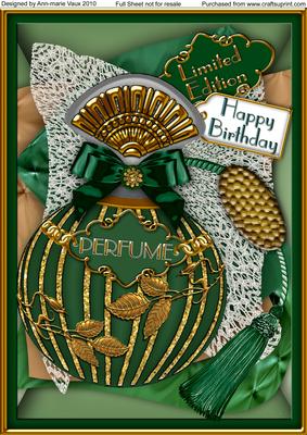Emerald Birthday Perfume A4 Picture Sheet