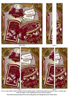 Plum Blossom Perfume 90th Birthday 5in Side Stacker