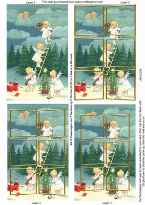 Angels Sky Climbing 3D Card Panels