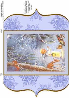 Angels in Animal Woods Bracket Card