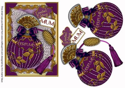 Amethyst Perfume for Mum Decoupage Step-by-step