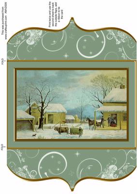 Thanks Giving Christmas Homestead Bracket Card