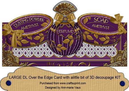 Amethyst Perfume, Soap, Powder Large Dl Ote Card Kit