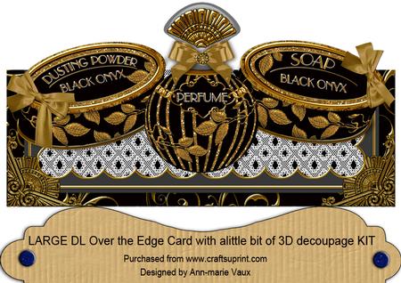 Black Onyx Perfume, Soap, Powder Large Dl Ote Card Kit