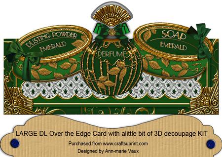 Emerald Perfume, Soap, Powder Large Dl Ote Card Kit