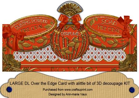 Fire Opal Perfume, Soap, Powder Large Dl Ote Card Kit