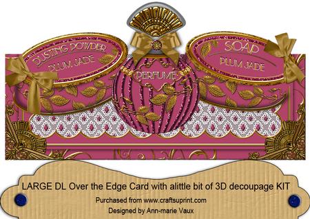 Plum Jade Perfume, Soap, Powder Large Dl Ote Card Kit