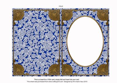 Blue Sapphire Perfume 7x5in Half Lace Insert for Cards