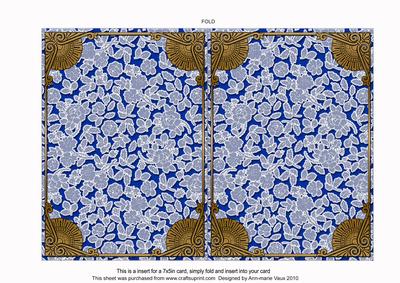 Blue Sapphire Perfume 7x5in Lace Insert for Cards