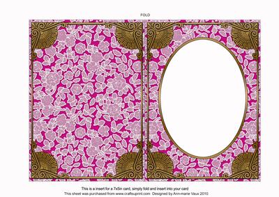 Pink Sapphire Perfume 7x5in Half Lace Insert for Cards