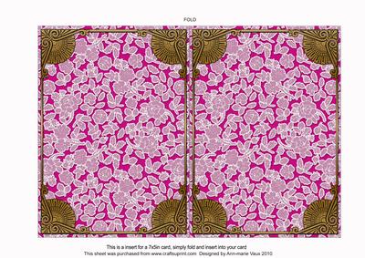 Pink Sapphire Perfume 7x5in Lace Insert for Cards