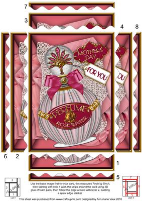 Rose Water Perfume Mothers Day 7x5 Wavy Spiral Edge Stacker