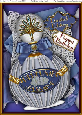 Jasmine Perfume Birthday A4 Picture Sheet