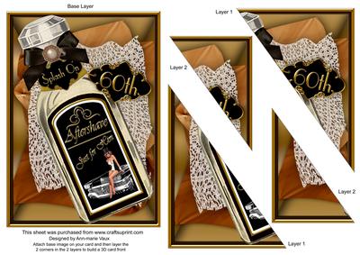 Black Aftershave 60th Birthday 7x5 Triangle Corner Stacker