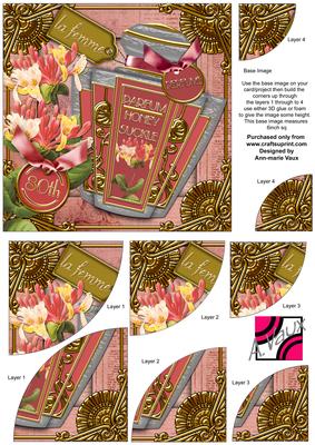 Honeysuckle Perfume 80th Birthday 6in Duo Corner Stacker