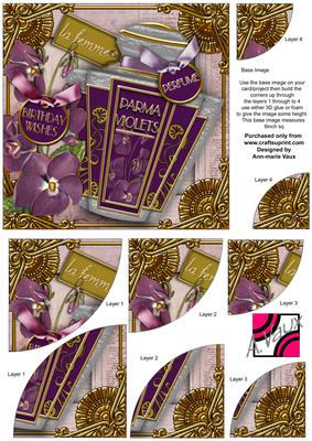 Parma Violets Birthday 6inch Duo Corner Stacker
