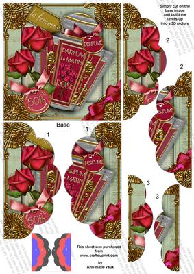 Rose Perfume 60th Birthday 5in Scallop Stacker