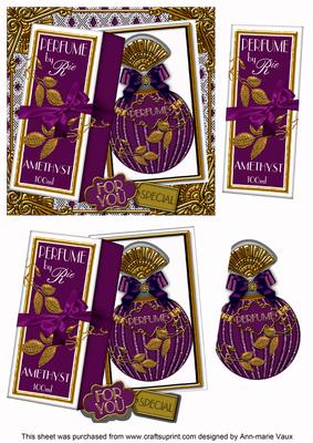 Amethyst Boxed Perfume for You Decoupage Step-by-step