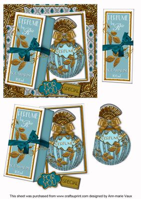 Aquamarine Boxed Perfume for You Decoupage Step-by-step