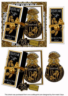 Black Onyx Boxed Perfume for You Decoupage Step-by-step