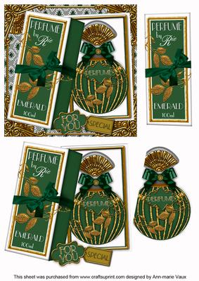 Emerald Boxed Perfume for You Decoupage Step-by-step
