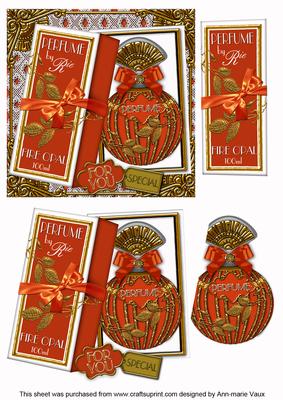 Fire Opal Boxed Perfume for You Decoupage Step-by-step