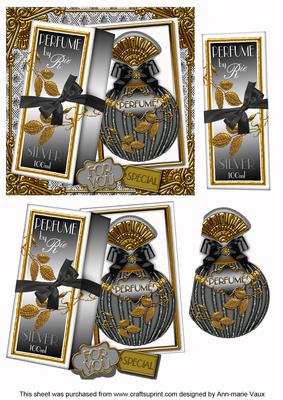 Silver Boxed Perfume for You Decoupage Step-by-step