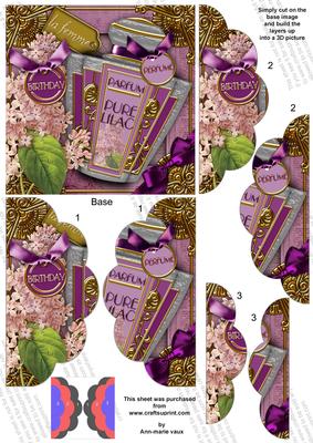 Lilac Perfume 5in Round Scallop Side Stacker