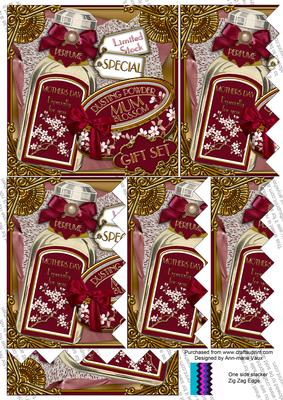 Plum Blossom Mothers Day Set 5in Zig Zag One Side Stacker