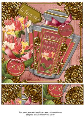 Honeysuckle Perfume 90th Birthday 8in Topper Sheet