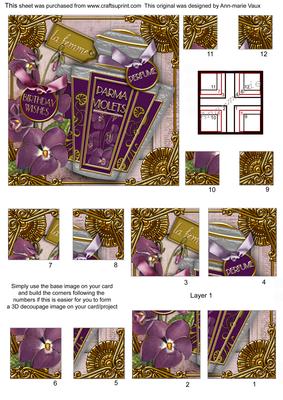 Parma Violets Perfume Birthday 5in All 4 Corner Stacker