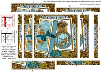 Aquamarine Boxed Perfume 5in Spiral Edge Stacker