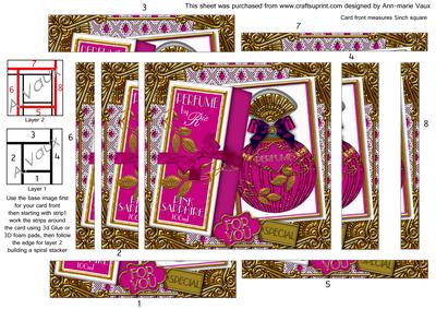 Pink Sapphire Boxed Perfume 5in Spiral Edge Stacker