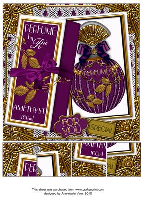 Amethyst Boxed Perfume for You 8in Topper Sheet