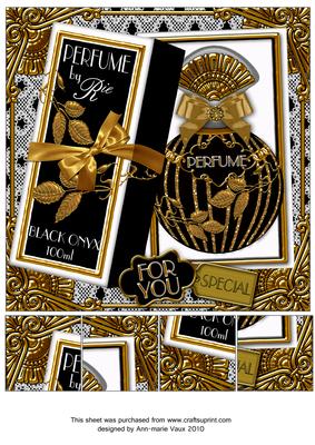 Black Onyx Boxed Perfume for You 8in Topper Sheet