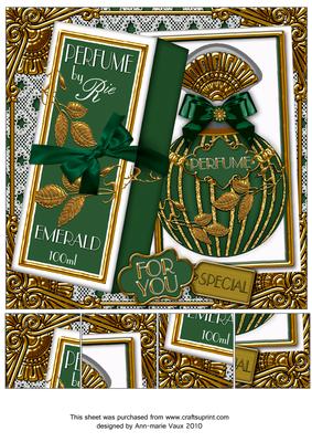 Emerald Boxed Perfume for You 8in Topper Sheet