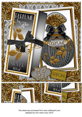 Silver Boxed Perfume for You 8in Topper Sheet