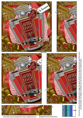 Red Aftershave 60th Birthday 5in One Side Stacker