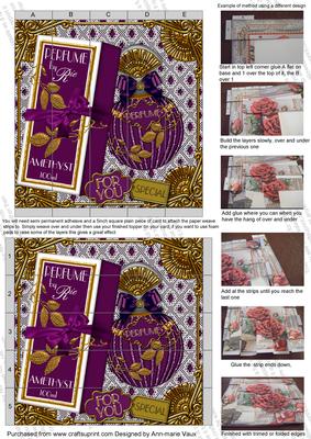 Amethyst Boxed Perfume for You 5in Paper Weaving Sheet