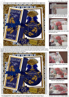 Blue Sapphire Boxed Perfume for You 5in Paper Weaving Sheet