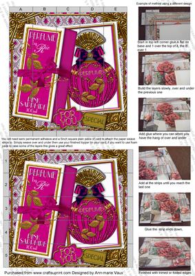 Pink Sapphire Boxed Perfume for You 5in Paper Weaving Sheet