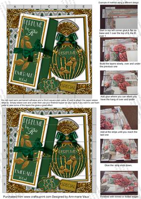 Emerald Boxed Perfume for You 5in Paper Weaving Sheet