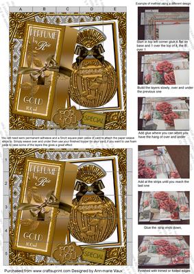 Gold Boxed Perfume for You 5in Paper Weaving Sheet