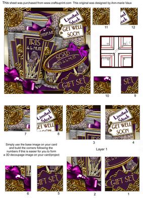Night Iris Parfum Get Well Soon 5in Corner Stacker