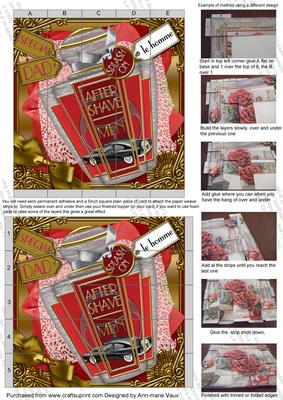 Red Aftershave for Dad 5in Paper Weaving Sheet