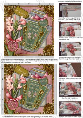 Freesia Perfume Best Wishes 5in Paper Weaving Sheet