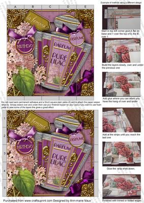 Pure Lilac Perfume Best Wishes 5in Paper Weaving Sheet