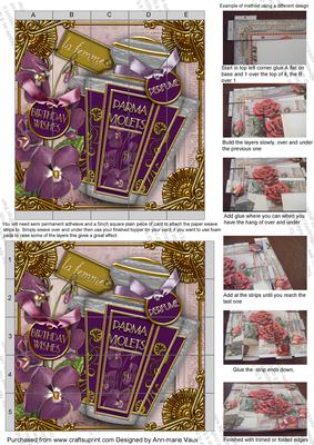 Parma Violets Perfume Birthday 5in Paper Weaving Sheet