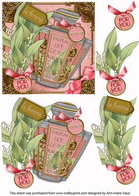 Lily of the Valley Perfume for You Decoupage Step by Step